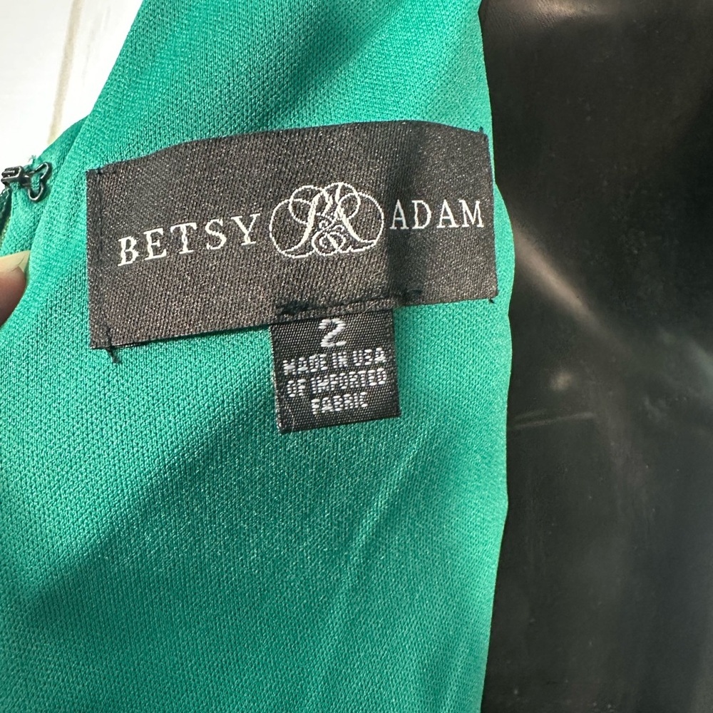 Betsy & Adam Women’s Green Cap Sleeve Dress Size 2 NWT - Picture 8 of 12